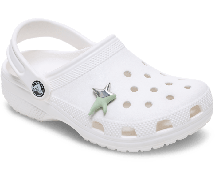 Silver and Green Enamel Star
