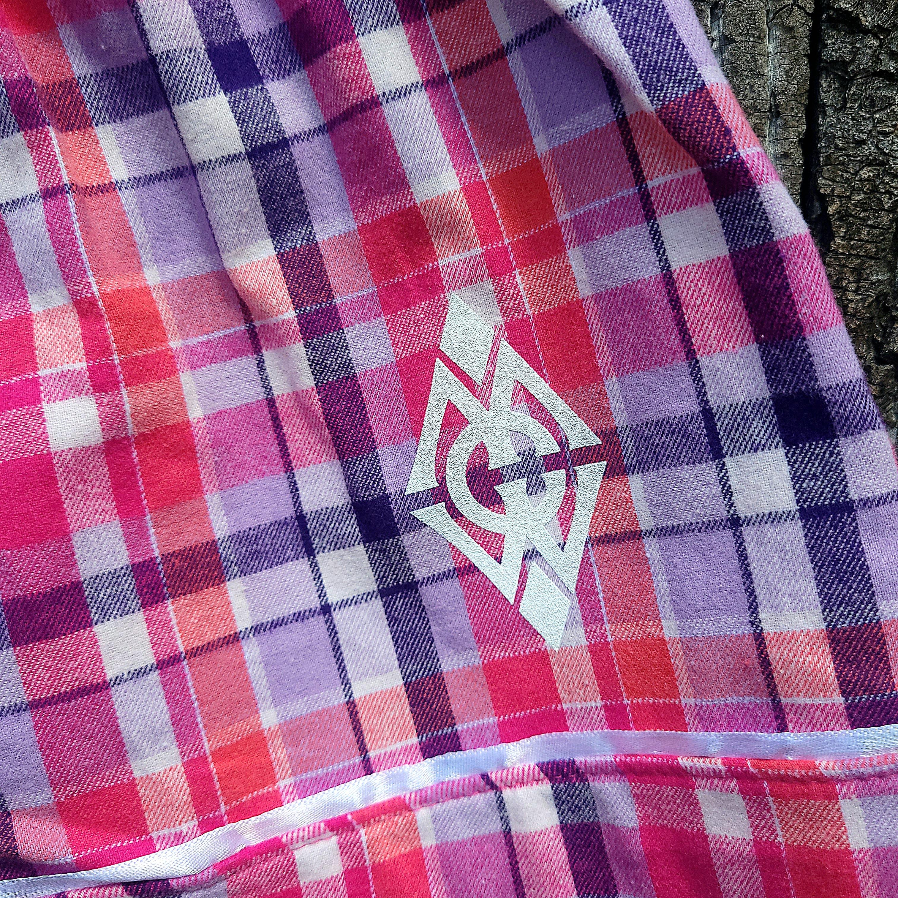 Purple and Pink Plaid Boxer Shorts