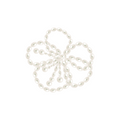 White Pearl Beaded Floral
